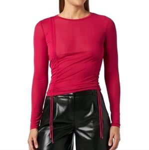 HUGO Dafuxia Long Sleeve T-shirt Med Pink Size M‎